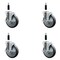Service Caster 5'' Thermoplastic Rubber Swivel 7/8'' Expanding Stem Caster Set with Brake, 4PK SCC-EX20S514-TPRB-TLB-78-4 - alternate 1